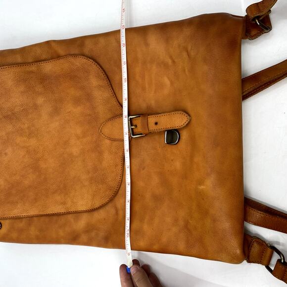 Brown leather backpack - Picture 6 of 7
